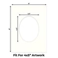 thumbnail image 2 of Antique White Picture Frame Mat for 6x8 Frames - Oval Opening for 4x5 Photos - 50 Mats, 2 of 7