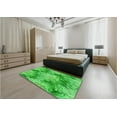 thumbnail image 4 of Ahgly Company Indoor Rectangle Patterned Neon Green Area Rugs, 2' x 4', 4 of 6