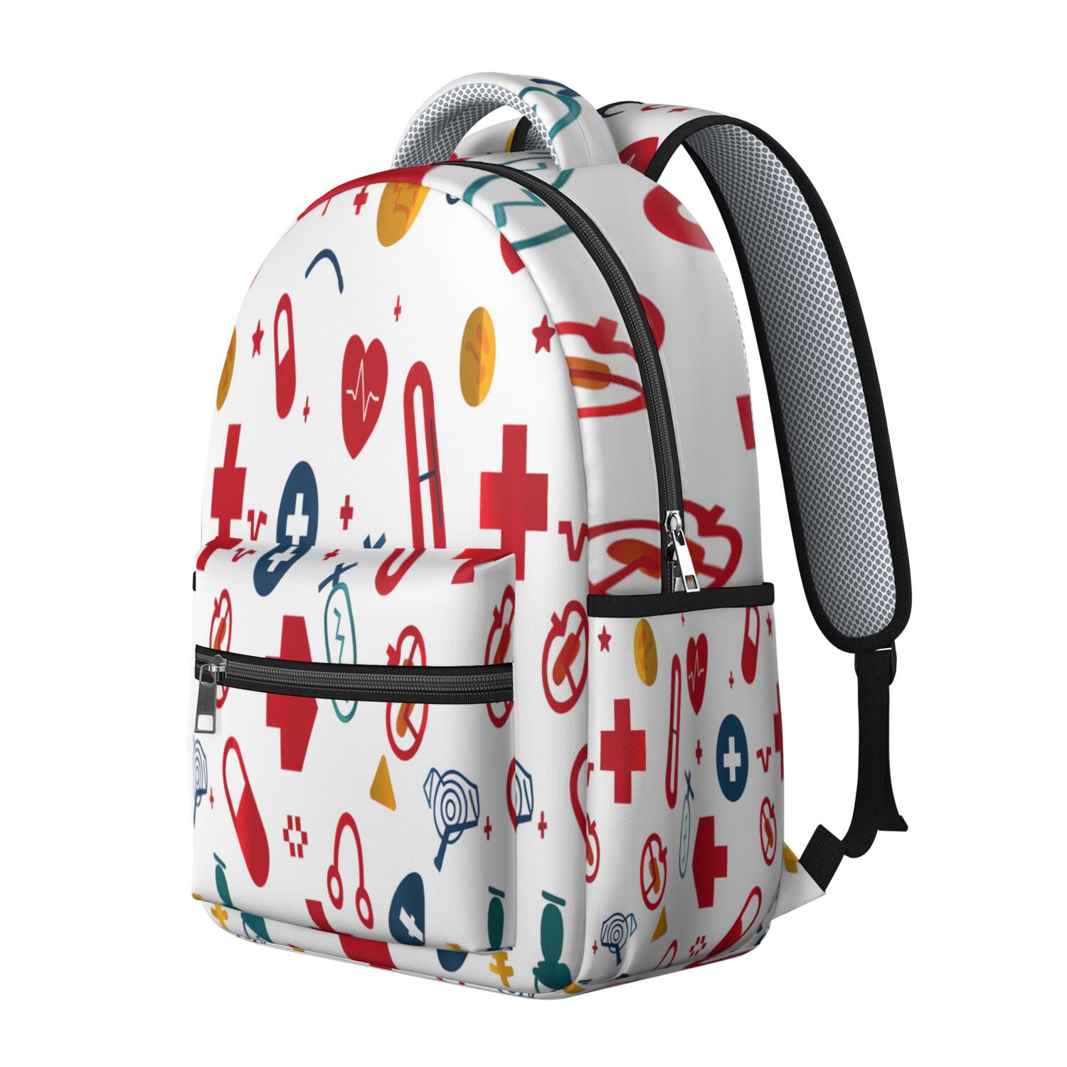 Waterproof Nurse Backpack - Ergonomic School Bag with Spinal Support for Nursing Students, Saving Lives Every Day, Cute Nurse Aesthetic & Durable Design