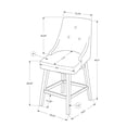 thumbnail image 4 of Monarch 29.25" Swivel Polyurethane Barstool in Black/Espresso (Set of 2), 4 of 6