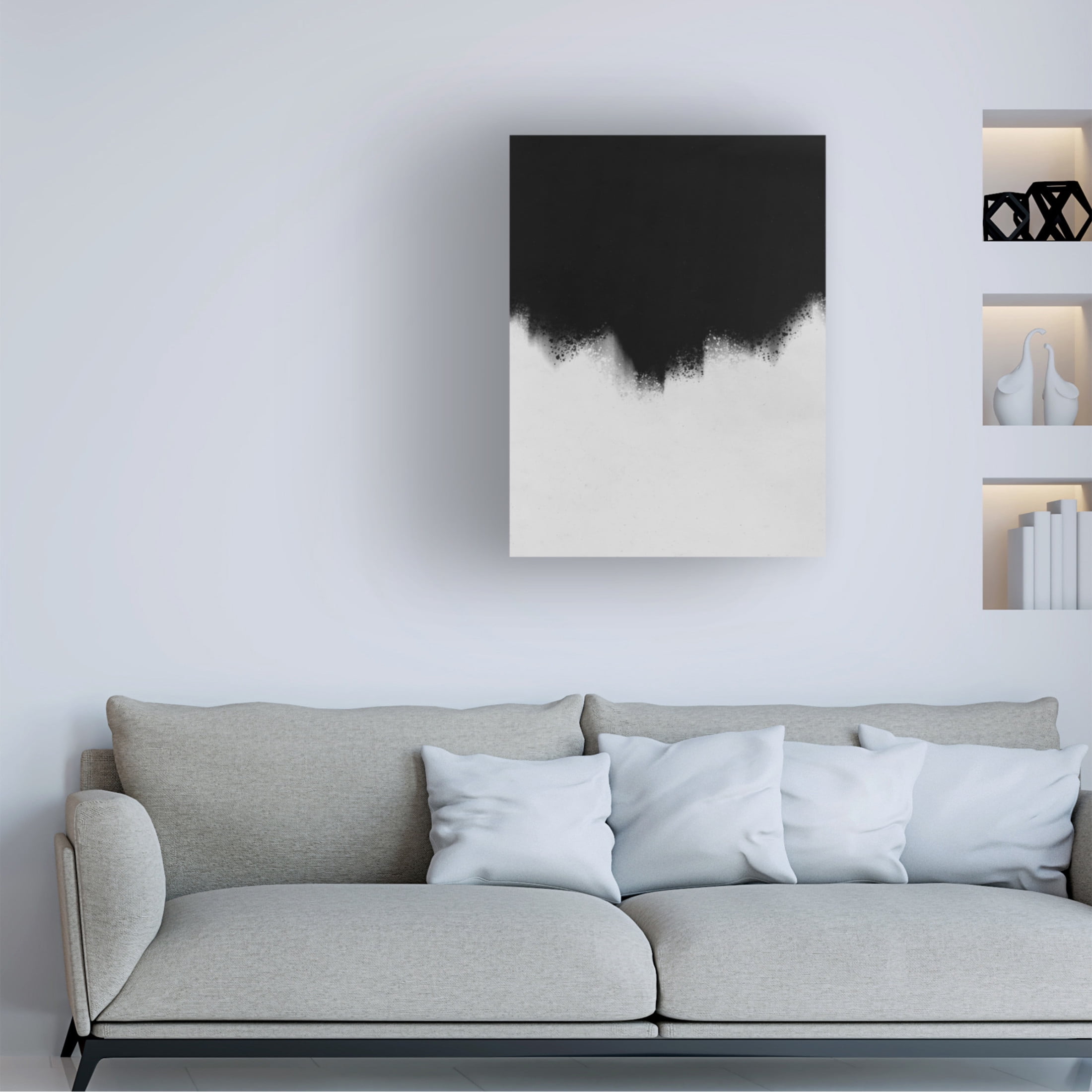 Canvas Wall Art - Treechild 'Black and Concrete' Wall Art for Living Room, Bedroom, or Office D?cor by Trademark Fine Art - 35 x 47 Inches