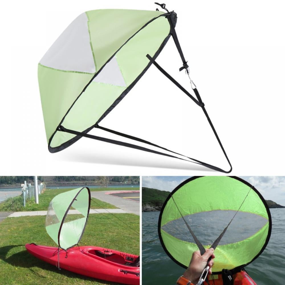 3 Colors Portable 108cm Wind Paddle Kayak Sail Kit with Storage Bag and Clear Window Suitable for Kayaks Canoes and Inflatable Boat Dilwe Foldable Kayak Sail 