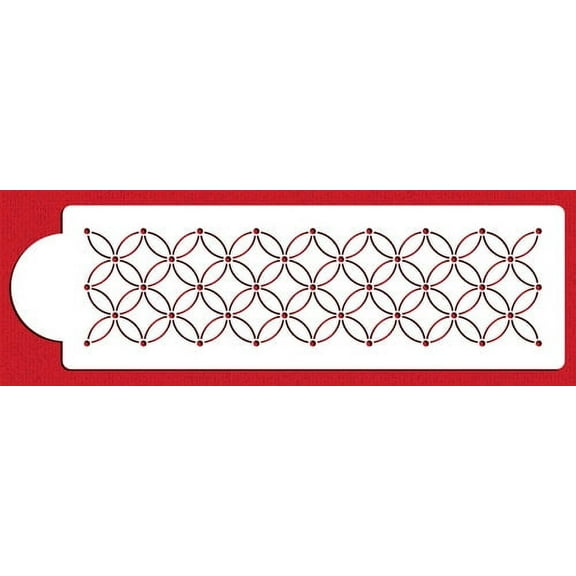 Deco Interlocking Circles - 2 Rows Cake Stencil by Designer Stencils