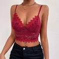 thumbnail image 2 of Penkiiy Camisole for Women Fashion Women's Lace Beauty Back Solid Strap Wrap Hollow Out Bra Underwear Vest Sling Wine Bras, 2 of 9