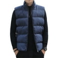 thumbnail image 4 of Capreze Mens Waistcoat Sleeveless Outwear Solid Color Coat Casual Jacket Vest Full Zip Blue L, 4 of 7