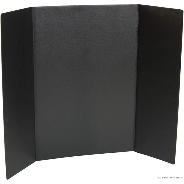 Black TriFold Display Board, Corrugated Cardboard, 36 X 48 Inches