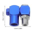 thumbnail image 2 of EXHUMKY 2Pcs Blue Pneumatic Air Hose Swivel Fittings with 360 Degree Rotation and Quick Connect, 2 of 8