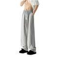 thumbnail image 4 of Mefallenssiah Full Length Pants Clearance Man Splice Printing Drawstring Pockets Straight Barrel Cargo Pants, 4 of 5
