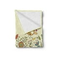 thumbnail image 2 of Flowers Soft Flannel Fleece Throw Blanket, Flourishing Spring Meadow Ornate Nature Romantic Birds Butterflies Leaves, Cozy Plush for Indoor and Outdoor Use, 60" x 80", Multicolor, by Ambesonne, 2 of 5