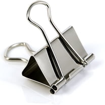 CCOCC Extra Large Binder Clips 1.25 Inch (20 Pack),Big Paper Clamps for Office and Home Supplies,Silver