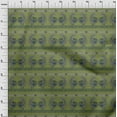 thumbnail image 3 of oneOone Silk Tabby Fabric Peacock Block Printed Craft Fabric BTY 42 Inch Wide, 3 of 4