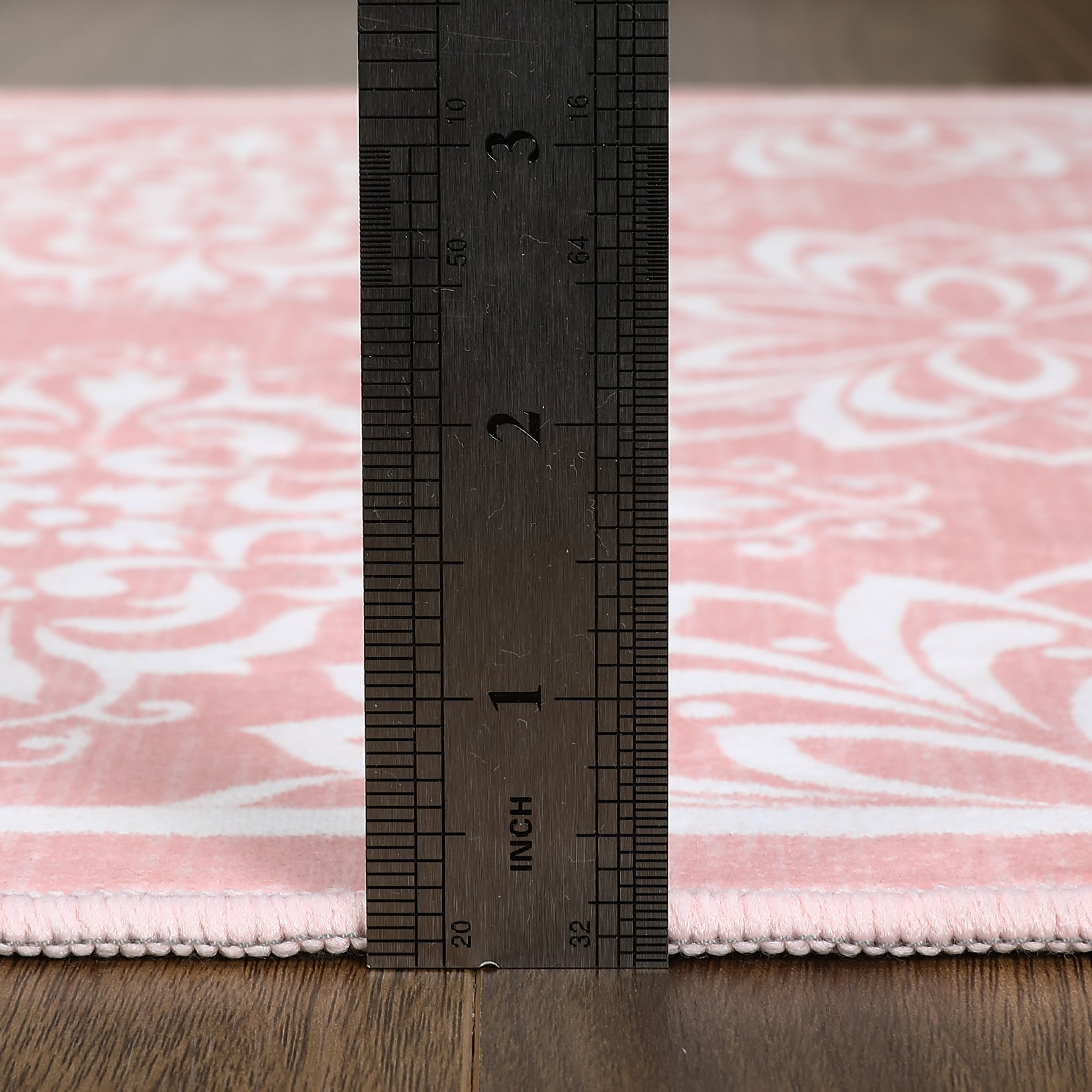HOMERRY Indoor Washable 5' x 7' Area Rug Floral Rug for Living Room Non-Slip Floor Carpet for Bedroom, Pink