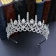 thumbnail image 1 of Zhuge Tiara de boda para novia, diadema de princesa, corona de novia, joyería para el cabello con diamantes de imitación de cristal, decoración para novia, cumpleaños, graduación, boda (plateada), 1 of 5