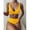 Yellow, variant on BONIXOOM One Piece Swimsuit Women Tankini Pull-On Solid Bikinis Bikini Summer Swimwears on Clearance Yellow Size 6