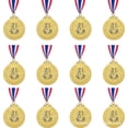 thumbnail image 1 of Medallas de ganador con cintas, 12 premios de metal, primer lugar, primer premio, 5 cm de diámetro, 1 of 5