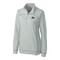 thumbnail image 2 of Women's Cutter & Buck Gray Rocket City Trash Pandas Clique Helsa Performance Half-Zip Sweatshirt, 2 of 3