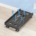 thumbnail image 5 of Support Réglable pour CPU mobile, Tour d'Ordinateur Ventilée, Support Tour pour PC avec 4 Roues Pivotantes, Convient à la Plupart des PC, Support sous le Bureau, 5 of 5