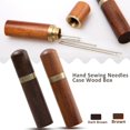 thumbnail image 4 of Wooden Wood Sewing Organizer Needle Box Safety Case Toothpick Storage Holder K6V3, 4 of 6