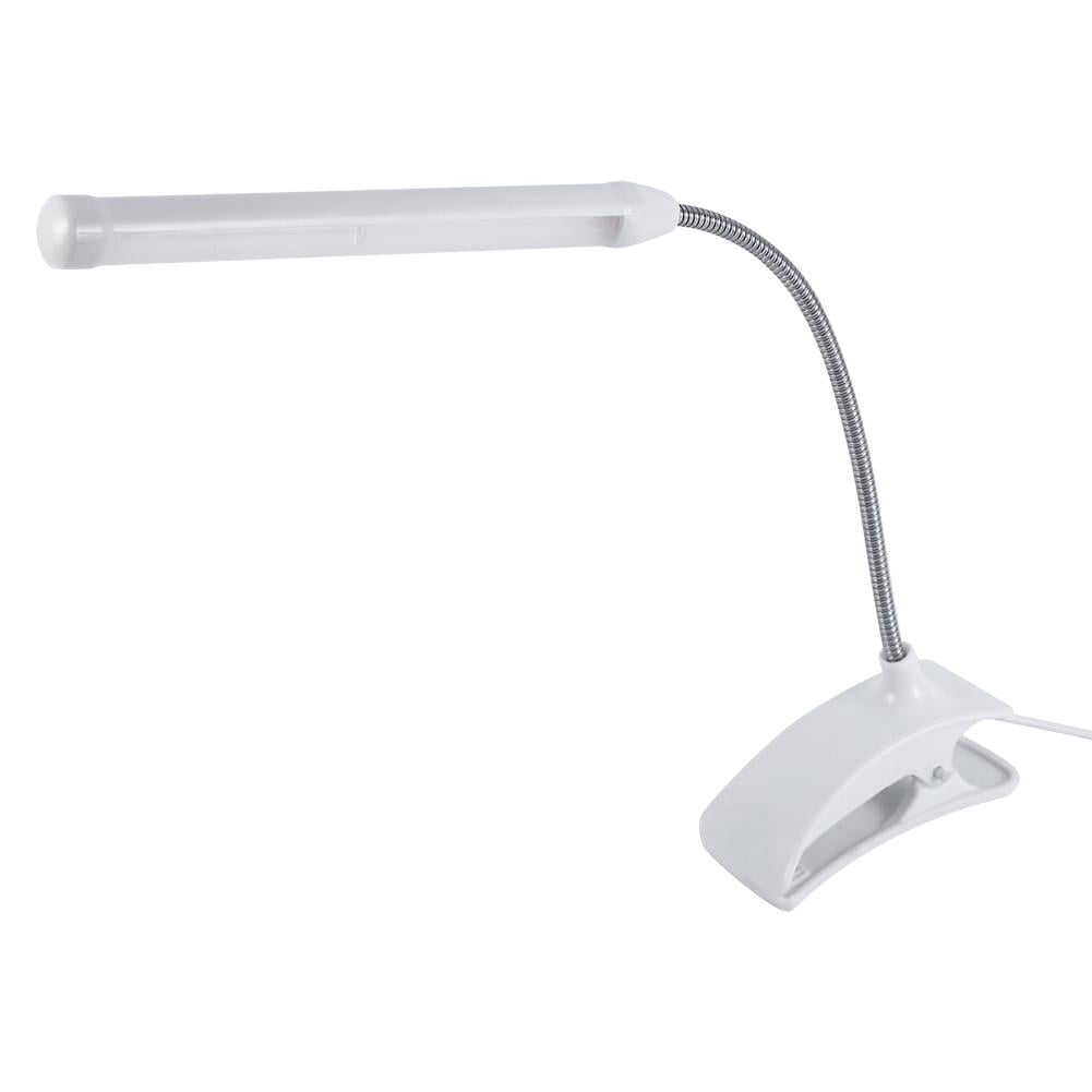 Black-warm white light 1pc Flexible Portable Clip-on Book USB LED Light Bed Table Desk Reading Lamp 