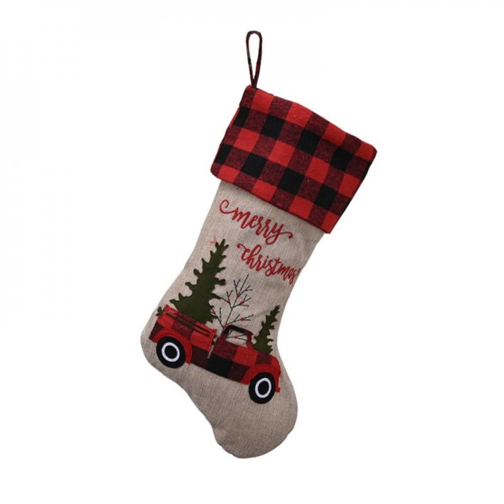 Cabilock Christmas Stocking Red Black Plaid Elk Xmas Stocking Candy Boots Kid Gift Holder Christmas Hanging Decorations for Holiday Christmas Tree Fireplace Cabilock Christmas Stocking Red Black Plaid Elk Xmas Stocking Candy Boots Kid Gift Holder Christmas Hanging Decorations for Holiday Christmas Tree Fireplace