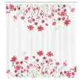 thumbnail image 3 of Ambesonne Floral Shower Curtain, Herbs Blossoms Bridal, 69"Wx84"L, Pink Green White, 3 of 5