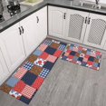 thumbnail image 2 of Pioneer Flower Floral Print Pattern Kitchen Rugs Sets Of 2, Anti Fatigue Non Slip Washable Floor Mats for Kitchen Sink Laundry, 17X30 Inch + 17X47 Inch, 2 of 6