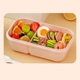 thumbnail image 4 of FastXmas Bento Box Adult, 34oz All-in-One Plastic Lunch Box Food Containers with Utensils, BPA-Free Leak-Proof 2-Compartment Meal Prep Container Microwave and Dishwasher Safe for Office Travel, 4 of 6