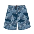 thumbnail image 3 of Binienty Men's Board Shorts Swim Trunks With Fish Camo Design - Quick Dry for Beach Swimming and Summer Vacation, 3 of 7