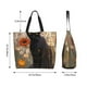 thumbnail image 5 of Fotbe Black Cat in Wildflowers Bolsa Tote Estética de Lona con Estampado para Mujer - Bolsa Reutilizable de Hombro Casual para Vacaciones, Compras, Trabajo y Gimnasio, 5 of 8