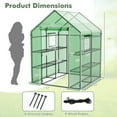 thumbnail image 3 of Costway Portable Mini Walk In Outdoor 2 Tier 8 Shelves Greenhouse, 3 of 10