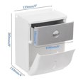 thumbnail image 2 of Dispensador de toallas de papel para baño, soporte de papel montado en la pared, soporte de inodoro impermeable para el hogar (gris) Afortunado Sencillez, 2 of 5