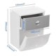 thumbnail image 2 of Dispensador de toallas de papel para baño, soporte de papel montado en la pared, soporte de inodoro impermeable para el hogar (gris) Afortunado Sencillez, 2 of 5