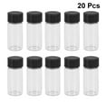 thumbnail image 5 of 20 piezas botella de vidrio de 5 ml botella de hilo transparente botella de almacenamiento de muestra pequeñas botellas de vidrio selladas con tapa negra, 5 of 5