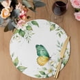 thumbnail image 3 of Spring Flowers Round 15 Inch Placemats Set of 8, Watercolor Floral Butterfly Botanical Farmhouse HeatResistant Non Slip Place Mats for Dining Table, Wipeable Kitchen Table Mats for Housewarming, 3 of 9
