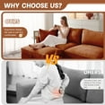 thumbnail image 6 of 2 Seater Sectional Sofa with Storage -Orange Living Room Couch, Corduroy-like Chenille Fabric, Crescent Wraparound Design - Compact 2-Person Sofa for Small Spaces, 6 of 11