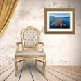thumbnail image 3 of Souders, Paul 24x19 Gold Ornate Wood Framed with Double Matting Museum Art Print Titled - Canada-British Columbia-Campbell River-Aerial view of tugboat pushing boom of freshly cut logs, 3 of 4