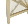 thumbnail image 5 of GDF Studio Mandralla 3 Panelled Iron Fireplace Screen, Gold, 5 of 10