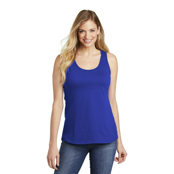 beweging Kan weerstaan mooi JustBlanks Women's Sleeveless V.I.T. Gathered Back Tank Top Self-Binding at  Neck 4.3-ounce, 100% Cotton Scoop Neck Tank Top for Women - Deep Royal -  X-Small - Walmart.com