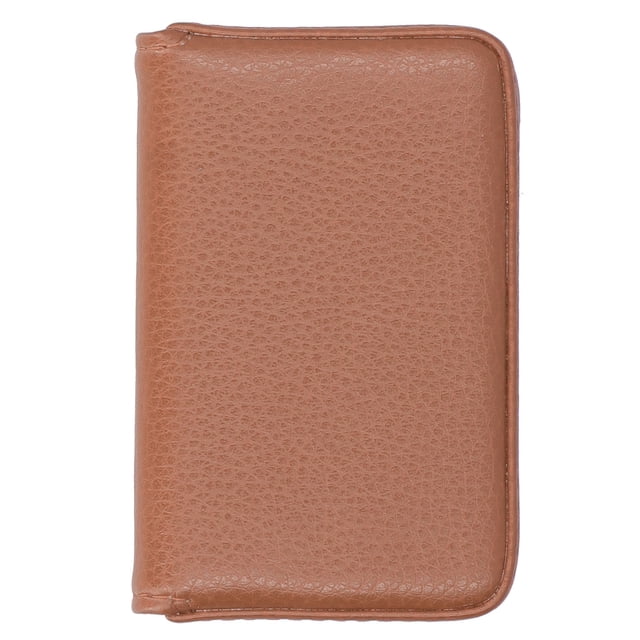 Estuche para tarjetas de presentación con hebilla magnética, portatarjetas portátil, regalo para hombres y mujeres, café 001#