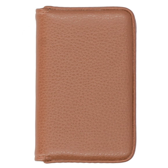 Estuche para tarjetas de presentación con hebilla magnética, portatarjetas portátil, regalo para hombres y mujeres, café 001#