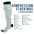 thumbnail image 2 of FORMRS Womens Knee High Socks Casual Long Thick Travel Daily Wear, 1 Pair, Floral Easter, 2 of 6
