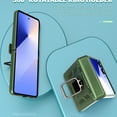 thumbnail image 4 of ELEHOLD Case for Samsung Galaxy Z Flip 7, Shockproof Hinge Phone Case with Slide Camera Cover & Kickstand,Green, 4 of 6