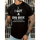 thumbnail image 1 of Camisetas de manga corta con estampado de letras "I Got A Big Bick" para hombre, cómodas camisetas casuales de cuello redondo elástico para actividades al aire libre para hombres, camisetas para adult, 1 of 4