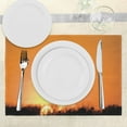 thumbnail image 3 of Ambesonne Bird Place Mats Set of 4, Migration Sunset Orange, Standard Size, Orange Black, 3 of 6