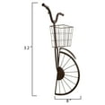 thumbnail image 5 of Woven Paths Distressed Rust Iron Bike with Basket Wall Decor, 17" x 8.25" x 30", 5 of 5