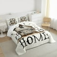 thumbnail image 3 of Manfei Home Wooden House Queen Comforter Set, Cartoon Farmhouse Rooster Bedding Comforter Set, Rustic Animal Reversible Bedding Set, Luxury Bedroom Decor, 3 Pieces, 3 of 8