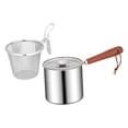 thumbnail image 3 of simhoa Friteuse avec Panier Passoire Accessoire Polyvalent Durabilité Robuste Outil de Cuisson Acier Inoxydable avec Poignée Style A, 3 of 8