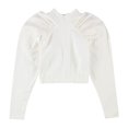 thumbnail image 1 of INC Blouse en Denim à Fermeture Éclair pour Femmes, Blanc, Moyen, 1 of 2