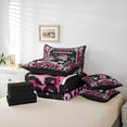 thumbnail image 6 of Castle Fairy Hat Boots 7-Piece Twin Bedding Sets,Leopard Print Bedding Comforter Set,Cute Bow Breathable Sheet Sets,Super Cozy Western Room Decor,Reversible, 6 of 8