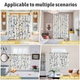 thumbnail image 6 of Blue Botanical Kitchen Curtains 63 Inch Length, Farmhouse Spring Summer Plant Grommet Top Bedroom Living Room Curtains, Light Filtering Cafe Curtain Drapes 2 Panels Set 84''x63'', 6 of 9